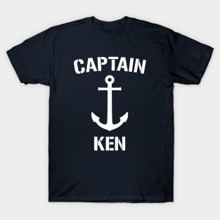 Nautical Captain Ken Personalized Boat Anchor T-Shirt